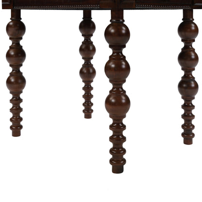 Solid Wood End Table with Drawer in Espresso Finish by HouseOfZazla with turned legs on Tampa Home & Garden Store