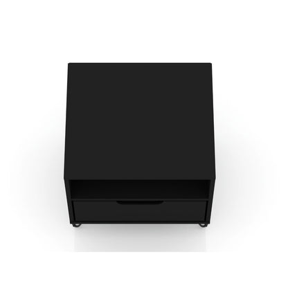 Rockefeller Nightstand black matte, 1-drawer with splayed legs, HouseOfZazla on Tampa Home & Garden Store