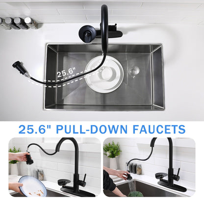 3 In 1 Kitchen Faucet and Press Glass Rinser