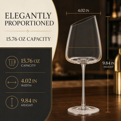 Elegant Colosseum Stemmed Wine Glassware Set of 2