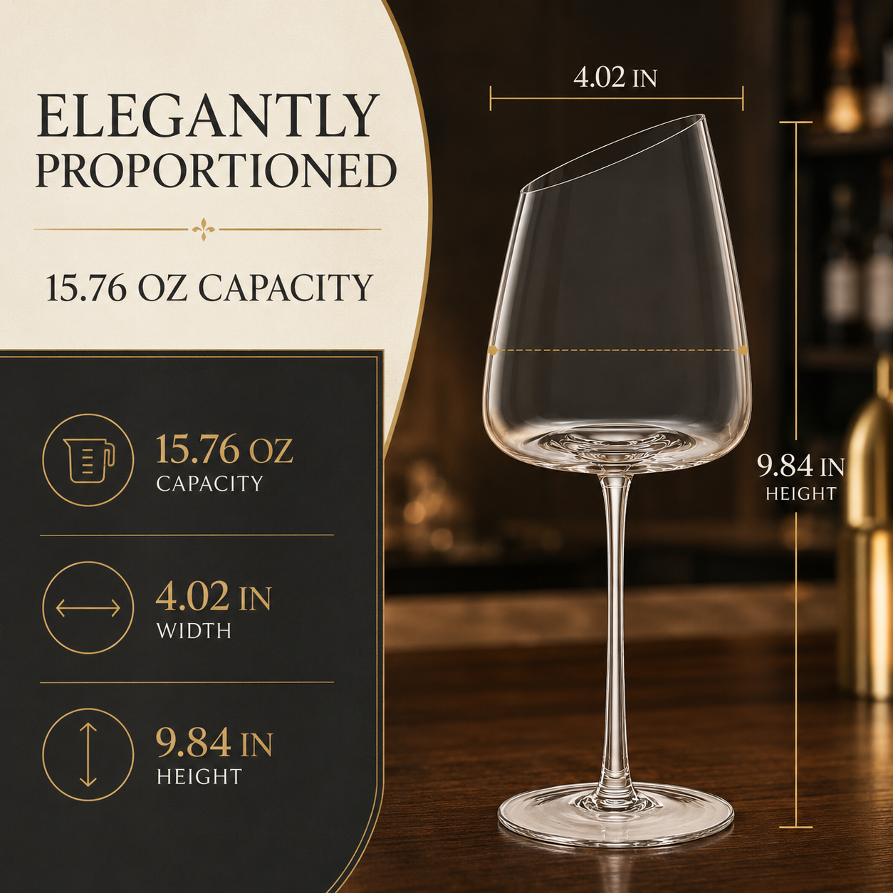 Elegant Colosseum Stemmed Wine Glassware Set of 2