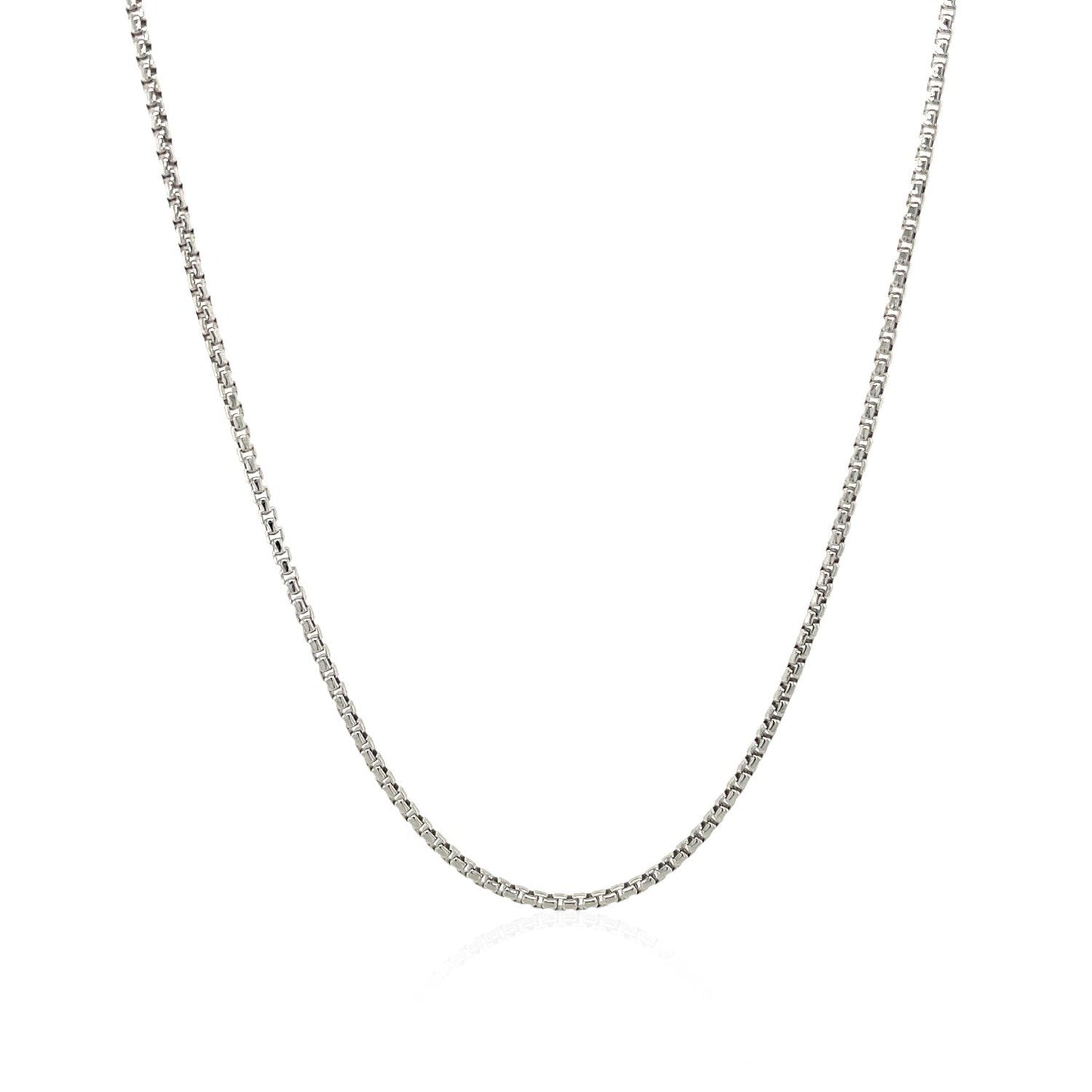 14k white gold round box chain necklace 1.35 mm by Bids.com on Tampa Home & Garden Store