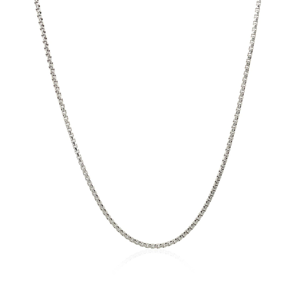 14k white gold round box chain necklace 1.35 mm by Bids.com on Tampa Home & Garden Store