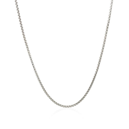 14k white gold round box chain necklace 1.35 mm by Bids.com on Tampa Home & Garden Store
