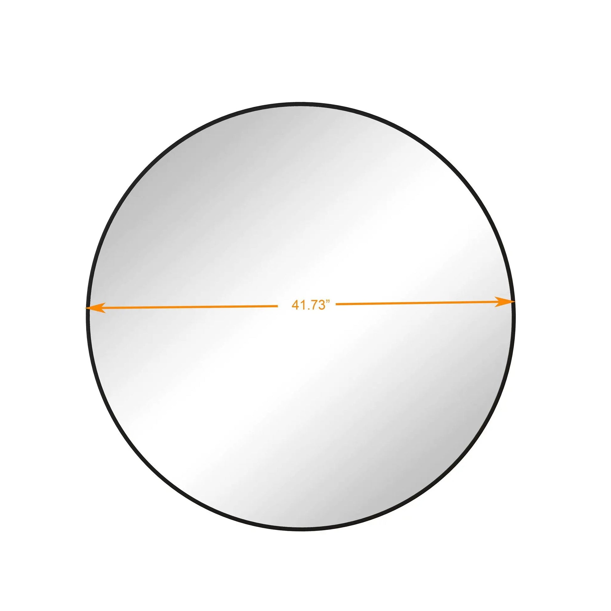 Wall circular mirror with black metal frame, round vanity mirror for bathroom, 41.73 in diameter Unique Piece Furniture on Tampa Home & Garden Store