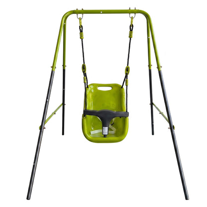 Compact Baby Swing With Safety Buckle And A Seat