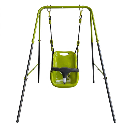 Compact Baby Swing With Safety Buckle And A Seat