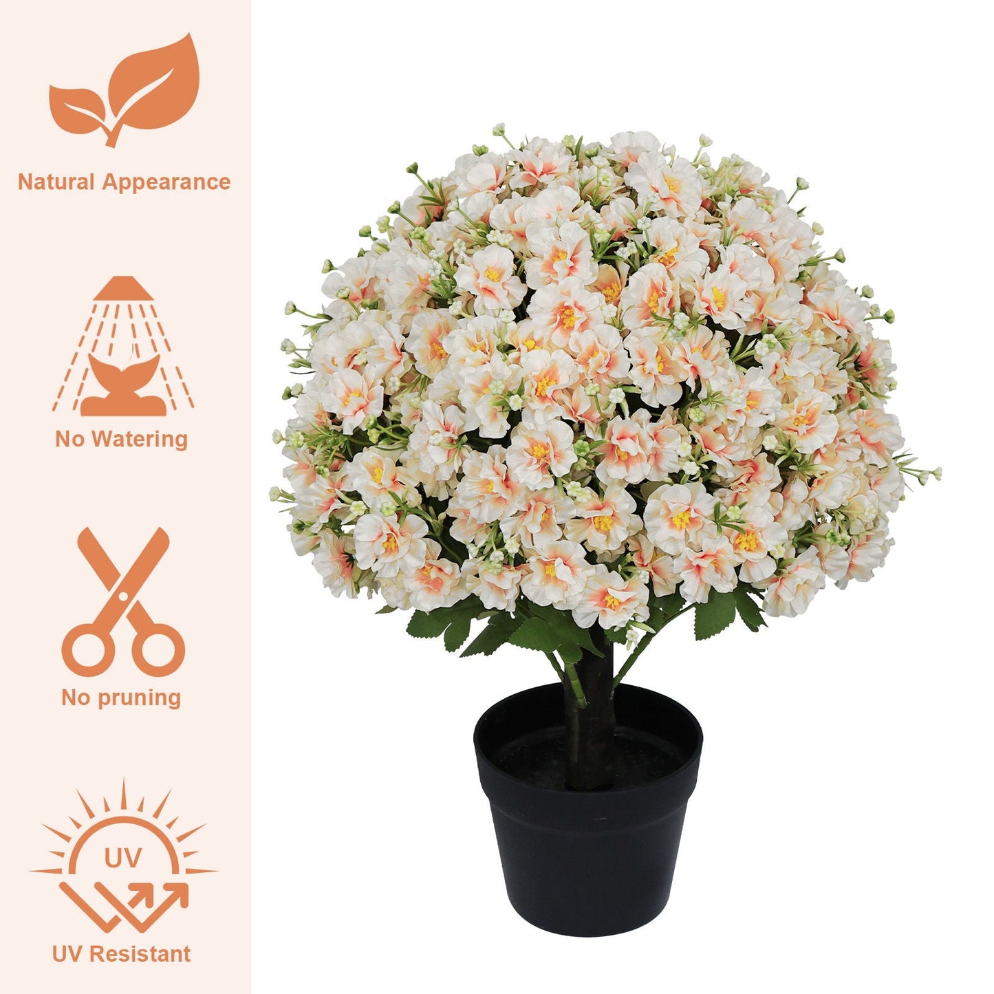 Artificial Snow Lotus Indoor and Outdoor Plant