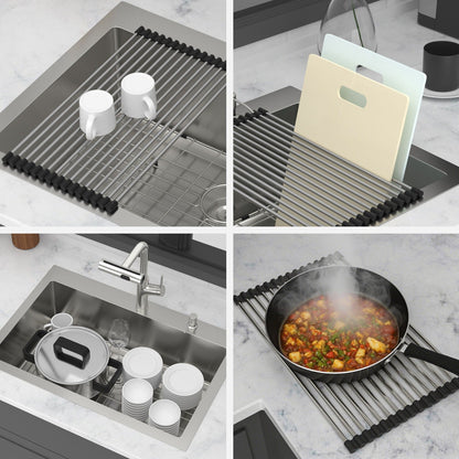 Stainless Steel Kitchen Sink with Faucet and Soap