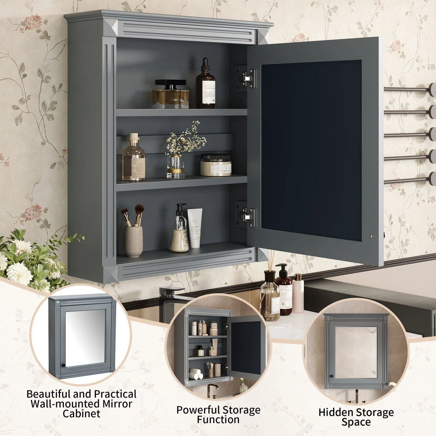 Wall Mounted Medicine Cabinet With Mirror