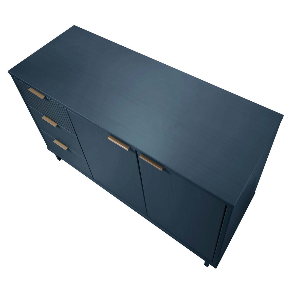 Granville Sideboard navy blue finish with full-extension drawers and light wood handles on Tampa Home & Garden Store