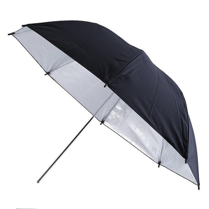 Portable Studio Video Flash Light Grained Umbrella Reflective Reflector Black Sliver Photo Photography Umbrellas - Tampa Home & Garden Store