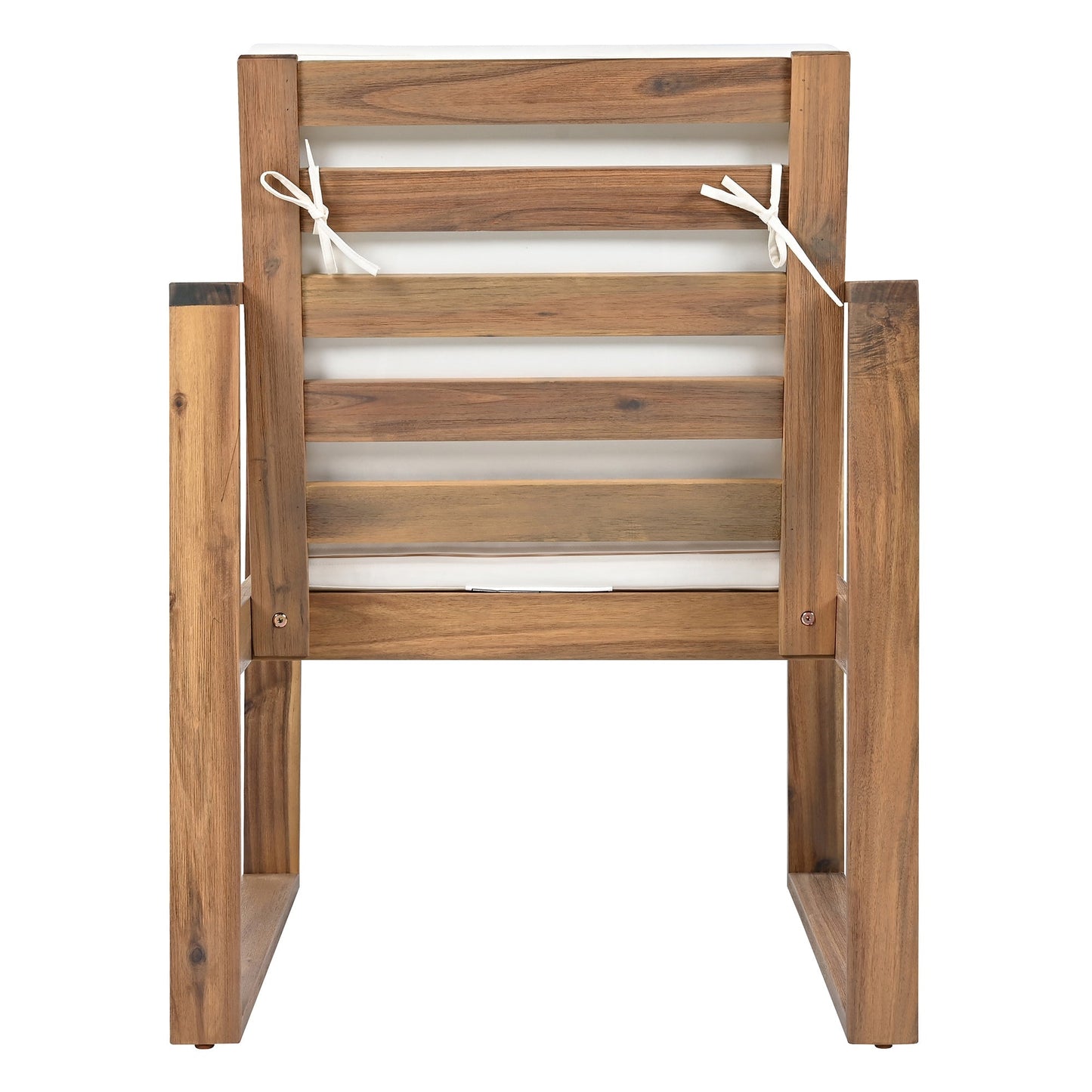 Trexm 7 Piece Acacia Patio Table and 6 Chairs Set