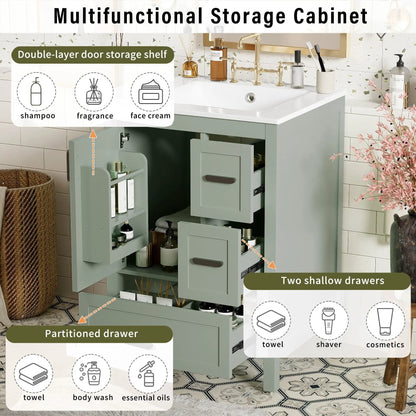 Bathroom Vanity With Sink and Soft-Close Drawers