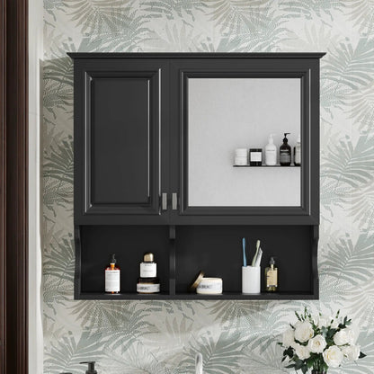 Wall Mounted Mirror Medicine Cabinet with Doors