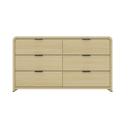 Oak dresser with 6 drawers, minimalist design, black pulls HouseOfZazla on Tampa Home & Garden Store