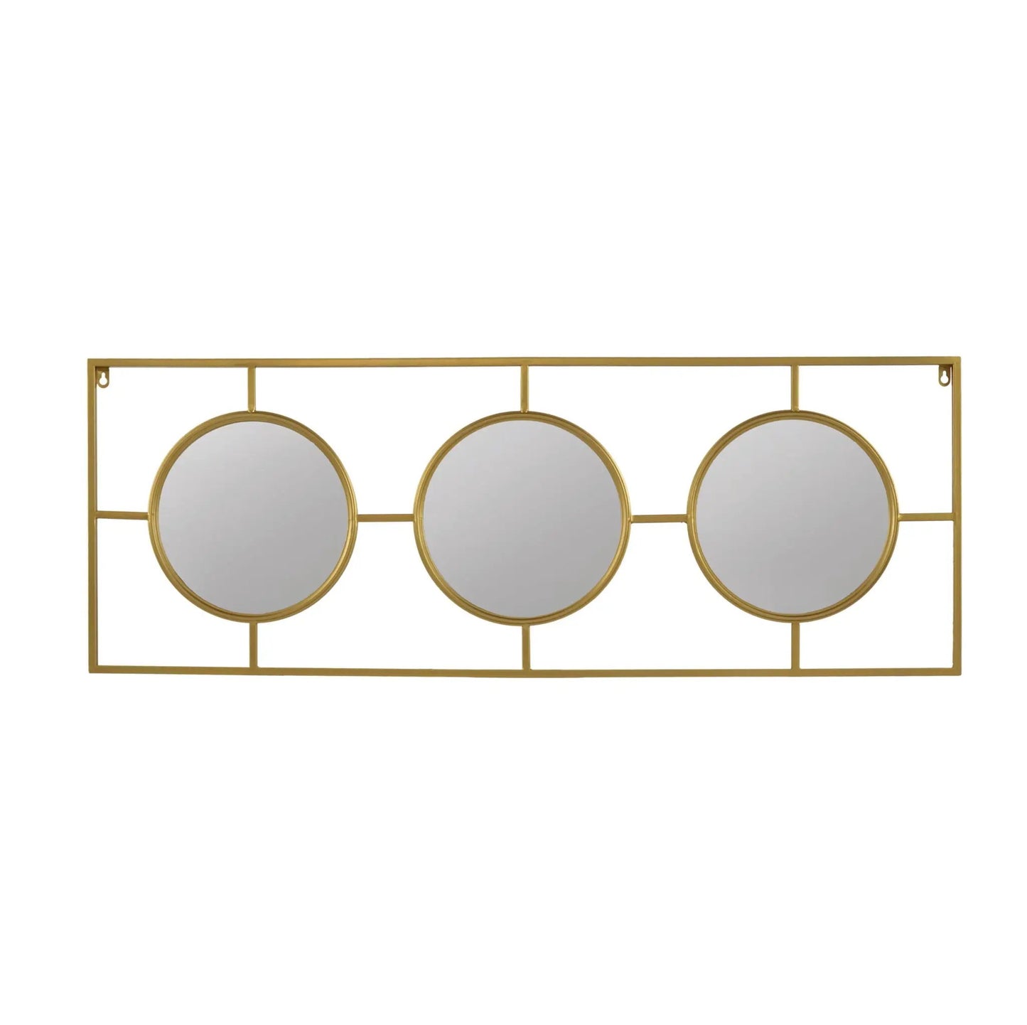 Three Mirror Wall Decor in Rectangular Frame