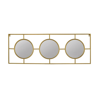 Three Mirror Wall Decor in Rectangular Frame