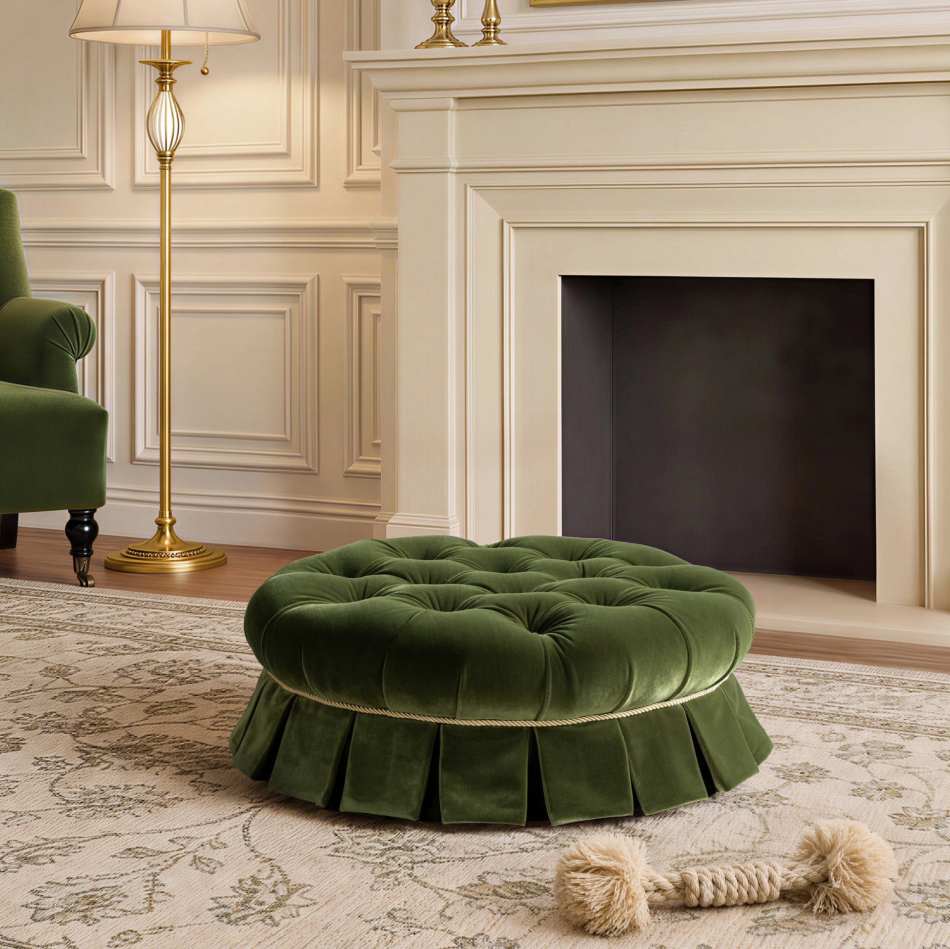 Roquefort 24.5in Olive Velvet Dog Sofa Bed, Medium by HouseOfZazla on Tampa Home & Garden Store
