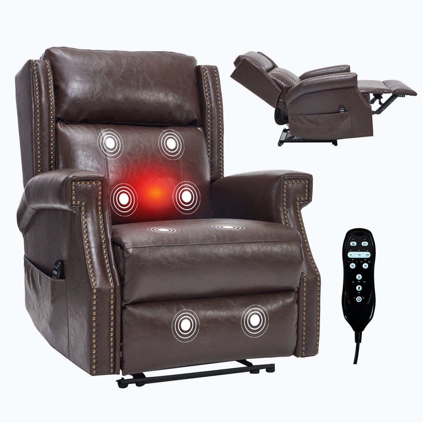 Manual Recliner With Vibrations and Heat