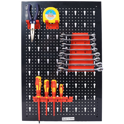 4-foot metal garage nail board tool rack with 3 nail-board holders on black board on Tampa Home & Garden Store
