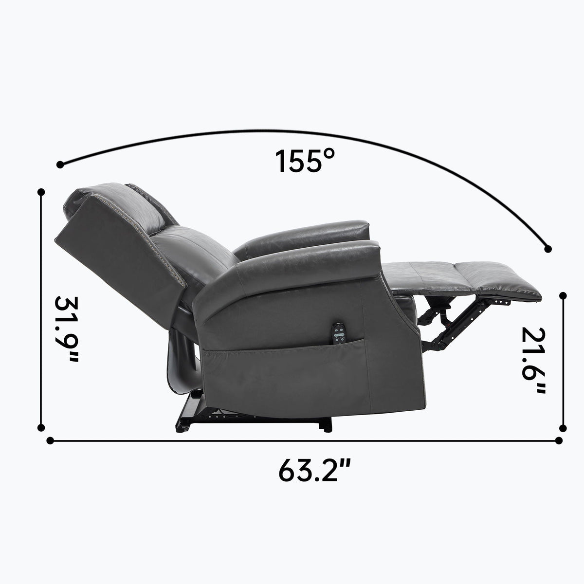Manual Recliner With Vibrations and Heat