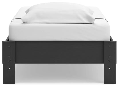 Socalle Platform Bed dark wood frame by Unique Piece Furniture with white mattress and pillow on Tampa Home & Garden Store
