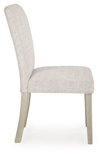Larawyn Upholstered Side Chair Set 2 Bisque