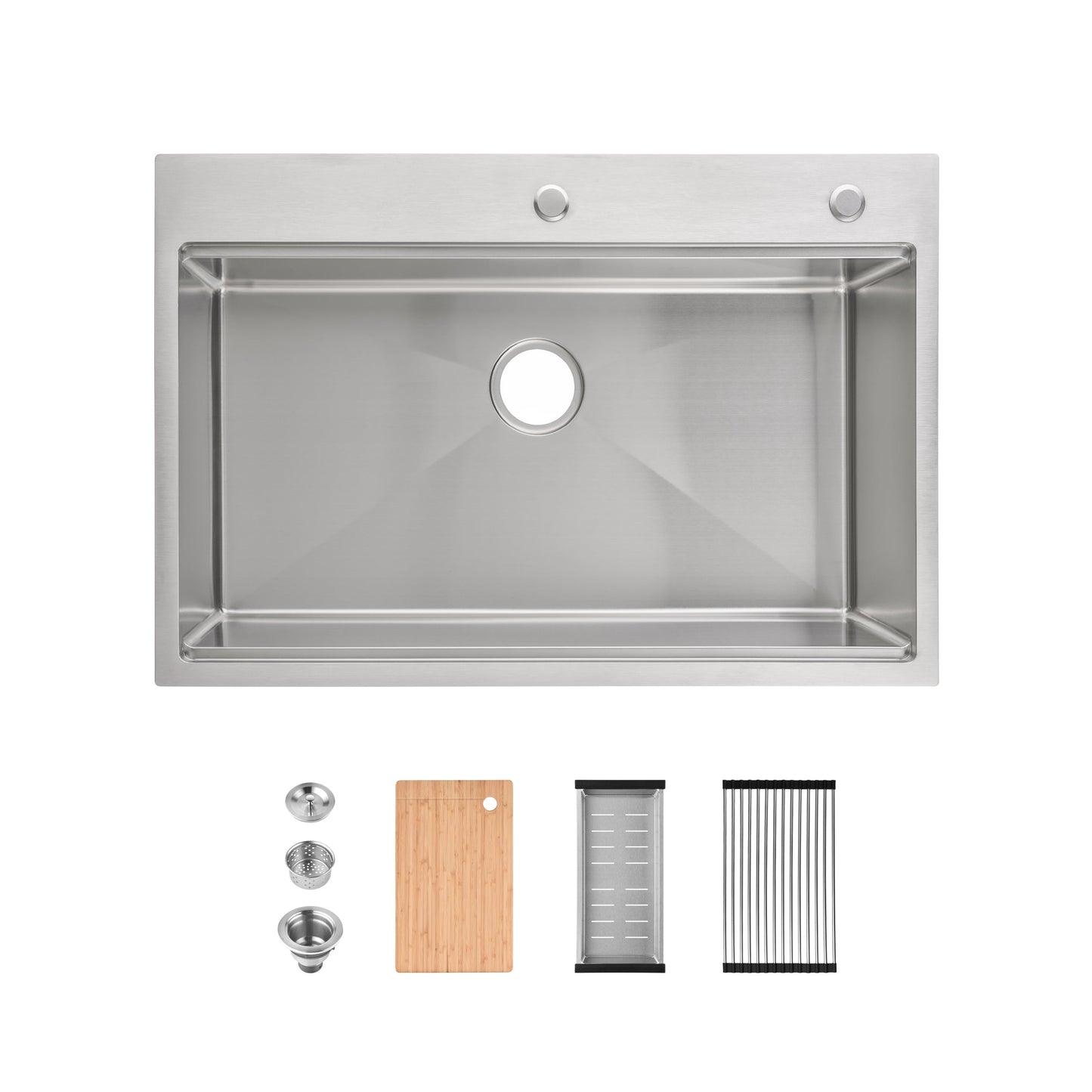 Modern Brushed Stainless Steel Single Bowl Sink