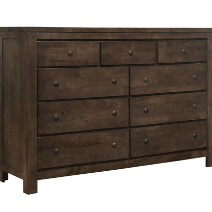 9-drawer farmhouse dresser with dark wood finish and metal knobs by HouseOfZazla on Tampa Home & Garden Store