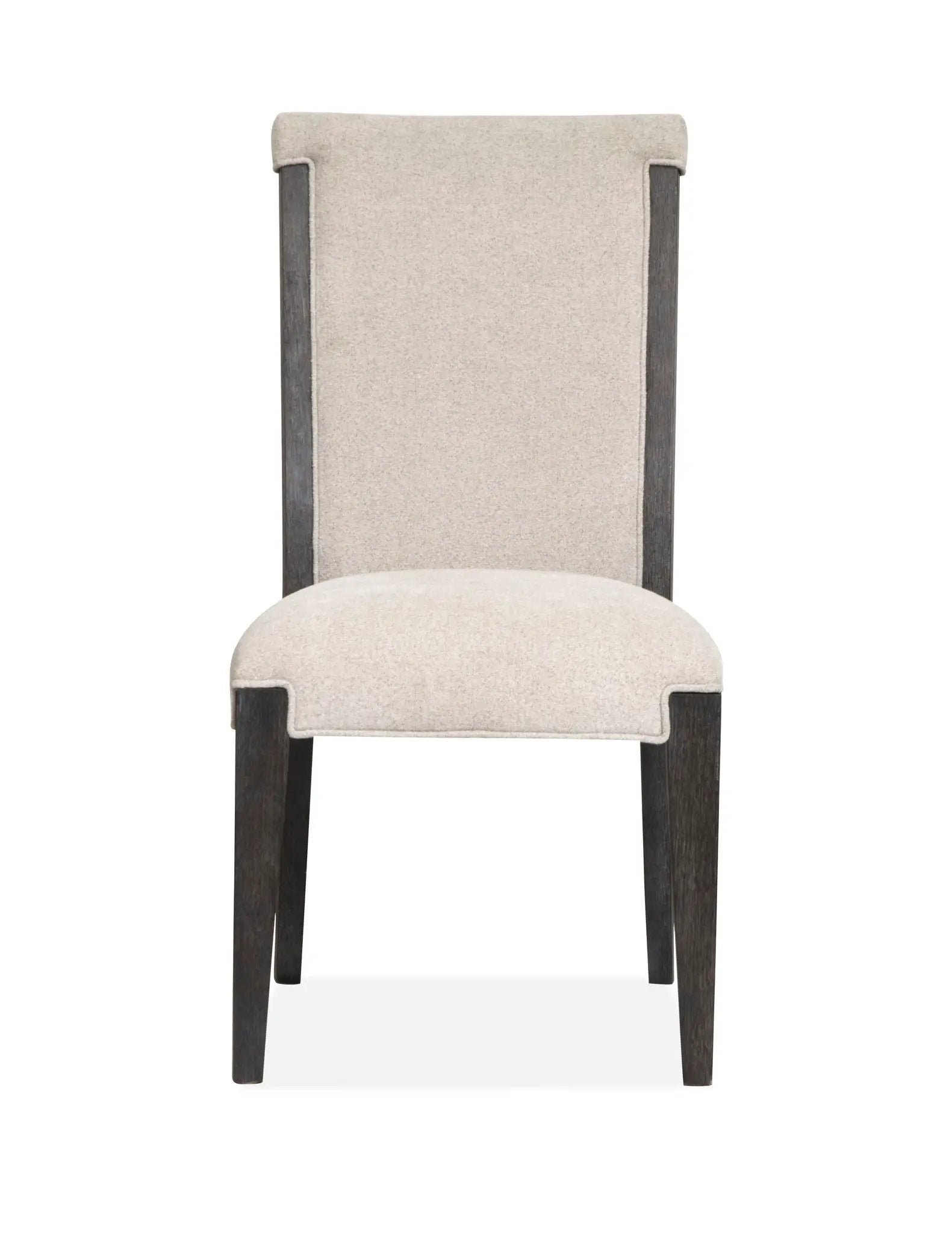 Plum Creek Upholstered Side Chair set of 2 in beige fabric with dark wood legs on Tampa Home & Garden Store