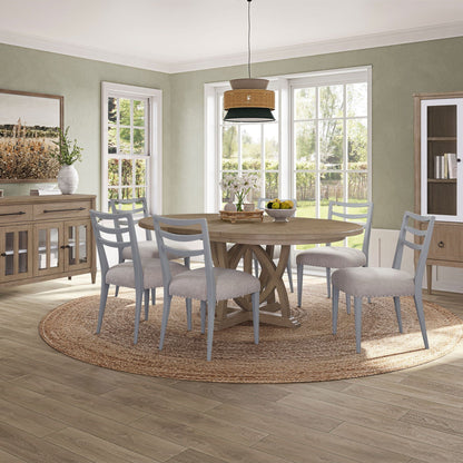 Ladderback Dining Chair Set of Ocean Color Finish