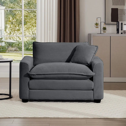Modern Classic Fabric Arm Chair Deep Seat Pillow blue-gray fabric by Unique Piece Furniture on Tampa Home & Garden Store