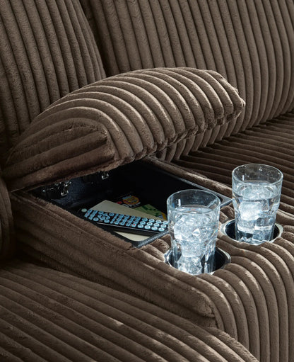 Top Tier Corduroy Reclining Sectional with Chaise