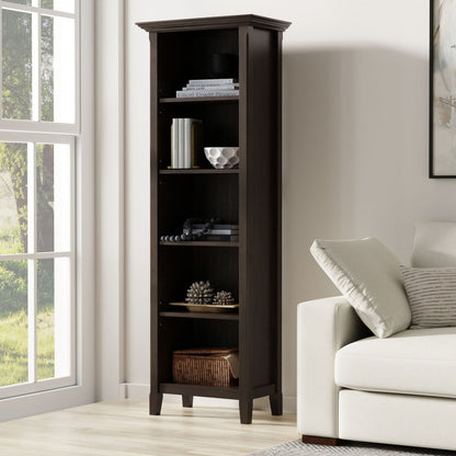 Amherst Wooden Bookcase with Adjustable Shelves dark espresso HouseOfZazla bookcase on Tampa Home & Garden Store on Tampa Home & Garden Store
