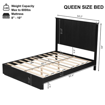 Stylish And Modern Queen Size Wood Bed Frame