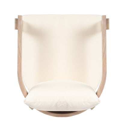 Acacia wood dining chairs set of 2 with beige cushions, armchairs by HouseOfZazla on Tampa Home & Garden Store