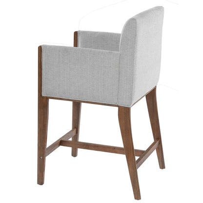 24 Inch Beige Counter Stools With Arms Set of Two