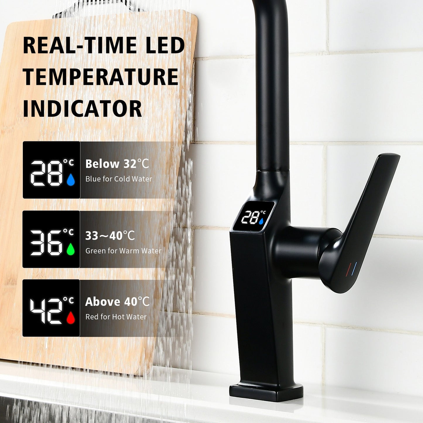 Touchless Matte Black Single Handle Faucet