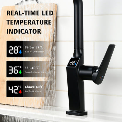 Touchless Matte Black Single Handle Faucet