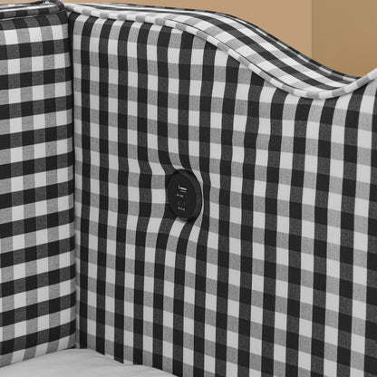 Gingham Wave Daybed And Usb Charging Port