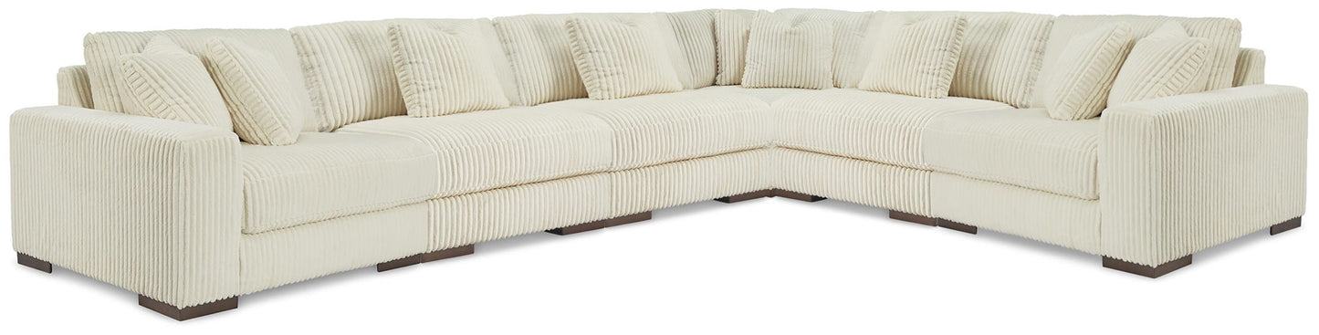 Lindyn Sectional Sofa with Cord Upholstery