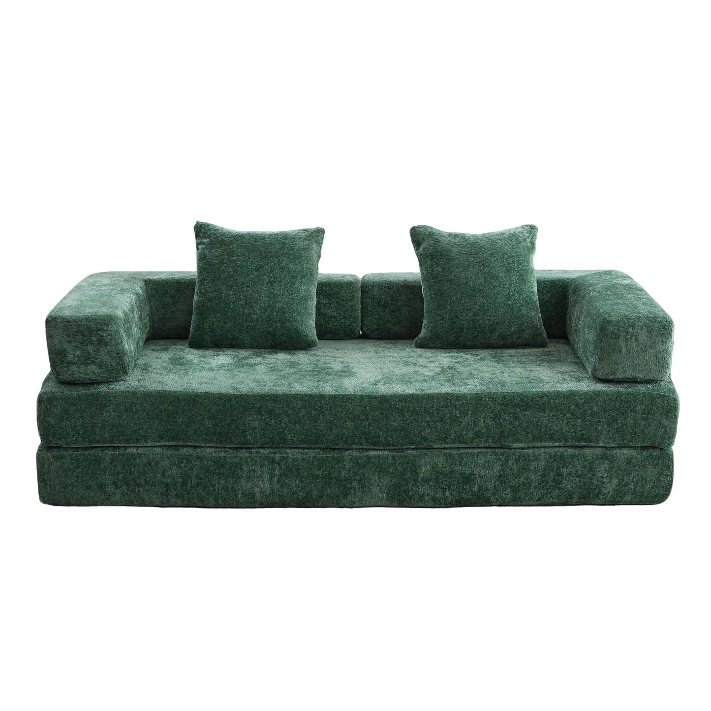 Convertible Floor Sofa Bed with Armrest