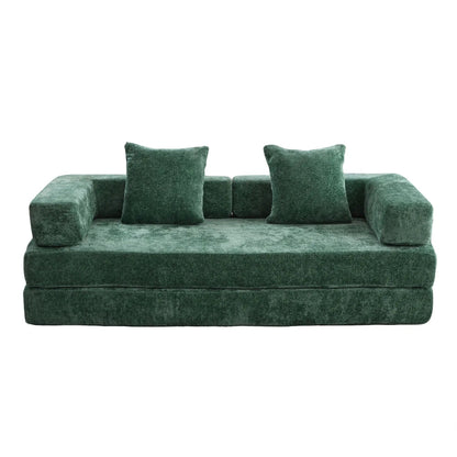 Convertible Floor Sofa Bed with Armrest