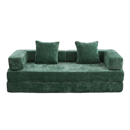 Compact Floor Sofa Bed With A Pillow And Frame