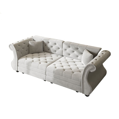 Oversized Chesterfield Sofa and a Pull Out Bed