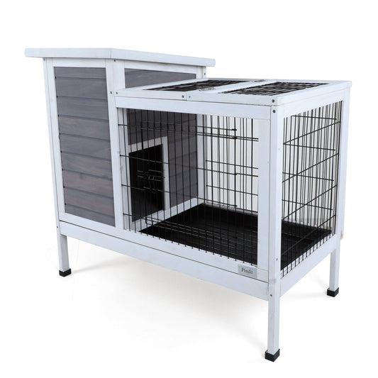 Two Tier Wooden Rabbit Cage for Small Animals