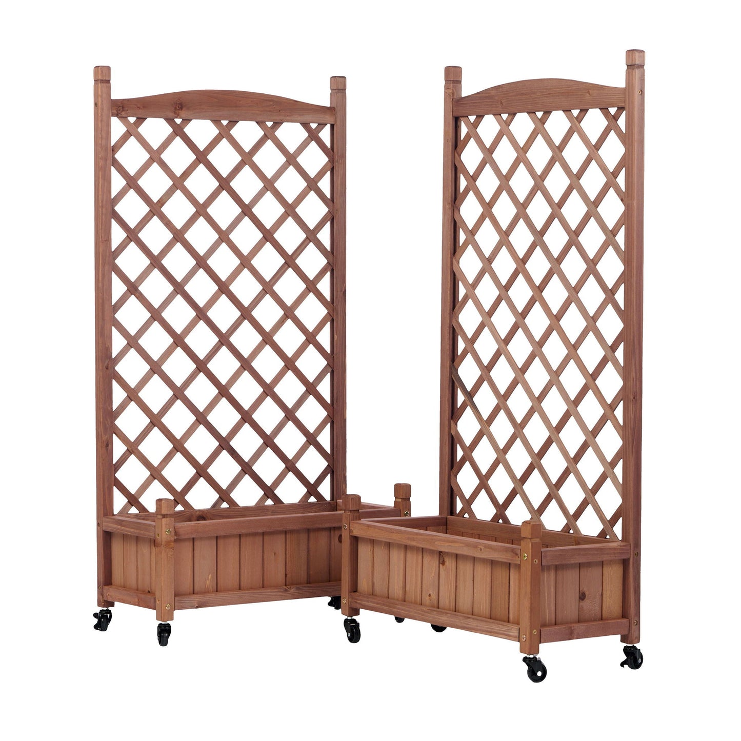 Outdoor Raised Garden Bed with Trellis 2 Pack