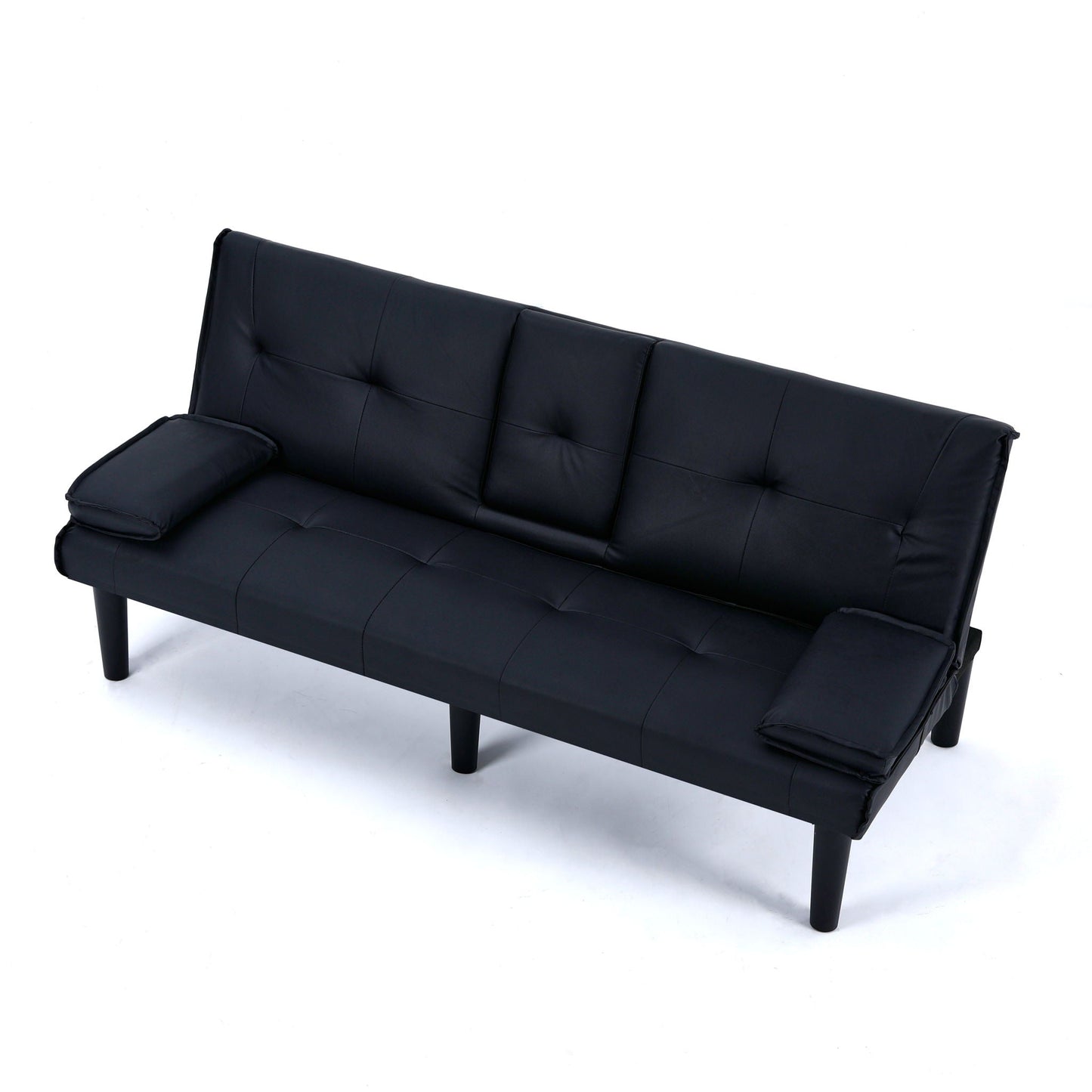 Compact Foldable Sofa Bed and Cup Holder