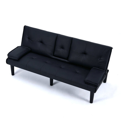 Compact Foldable Sofa Bed and Cup Holder